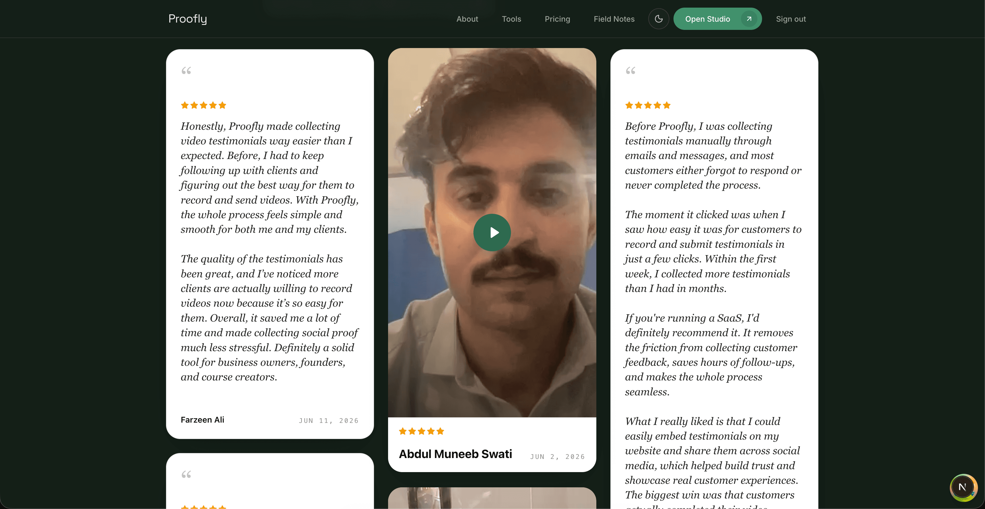 Approved testimonials publishing to a Wall of Love embed